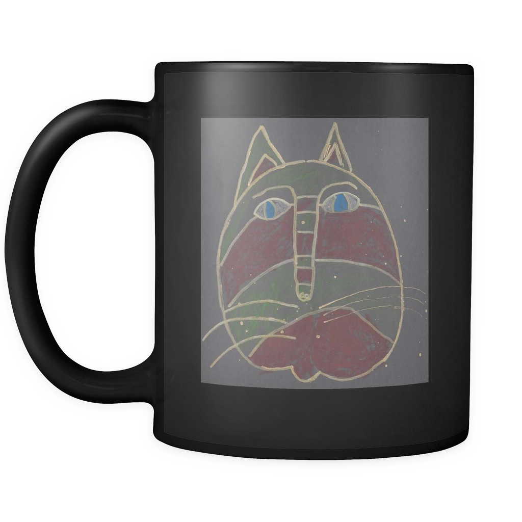 Black Cat on Mug