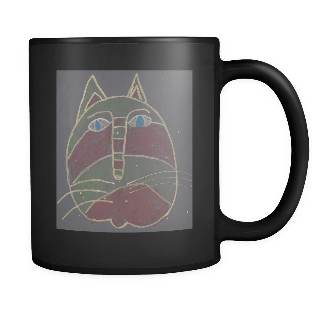 Black Cat on Mug